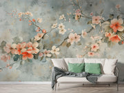 Dream Garden: Watercolor Flowers on a Textured Background