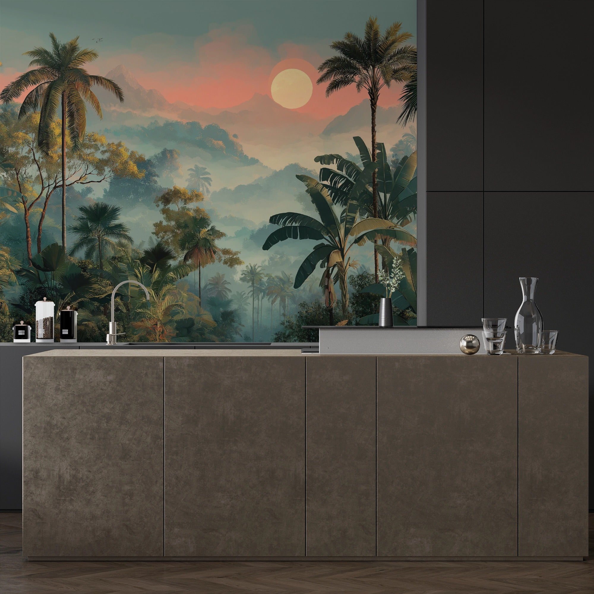 Tropical Landscape at Sunset