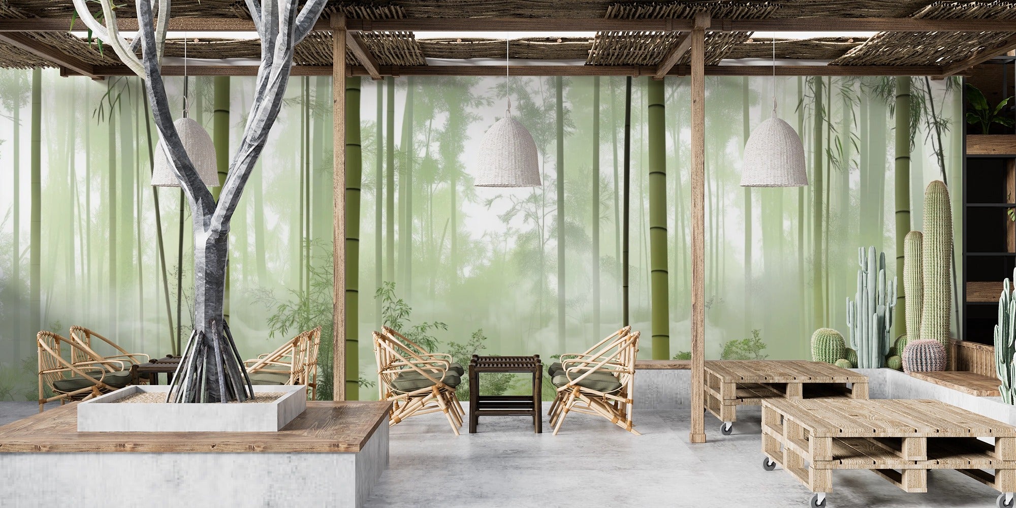 Misty Bamboo Forest: Zen Scene for Natural Inspiration and Inner Peace