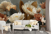 Large Flowers in Warm and Neutral Tones
