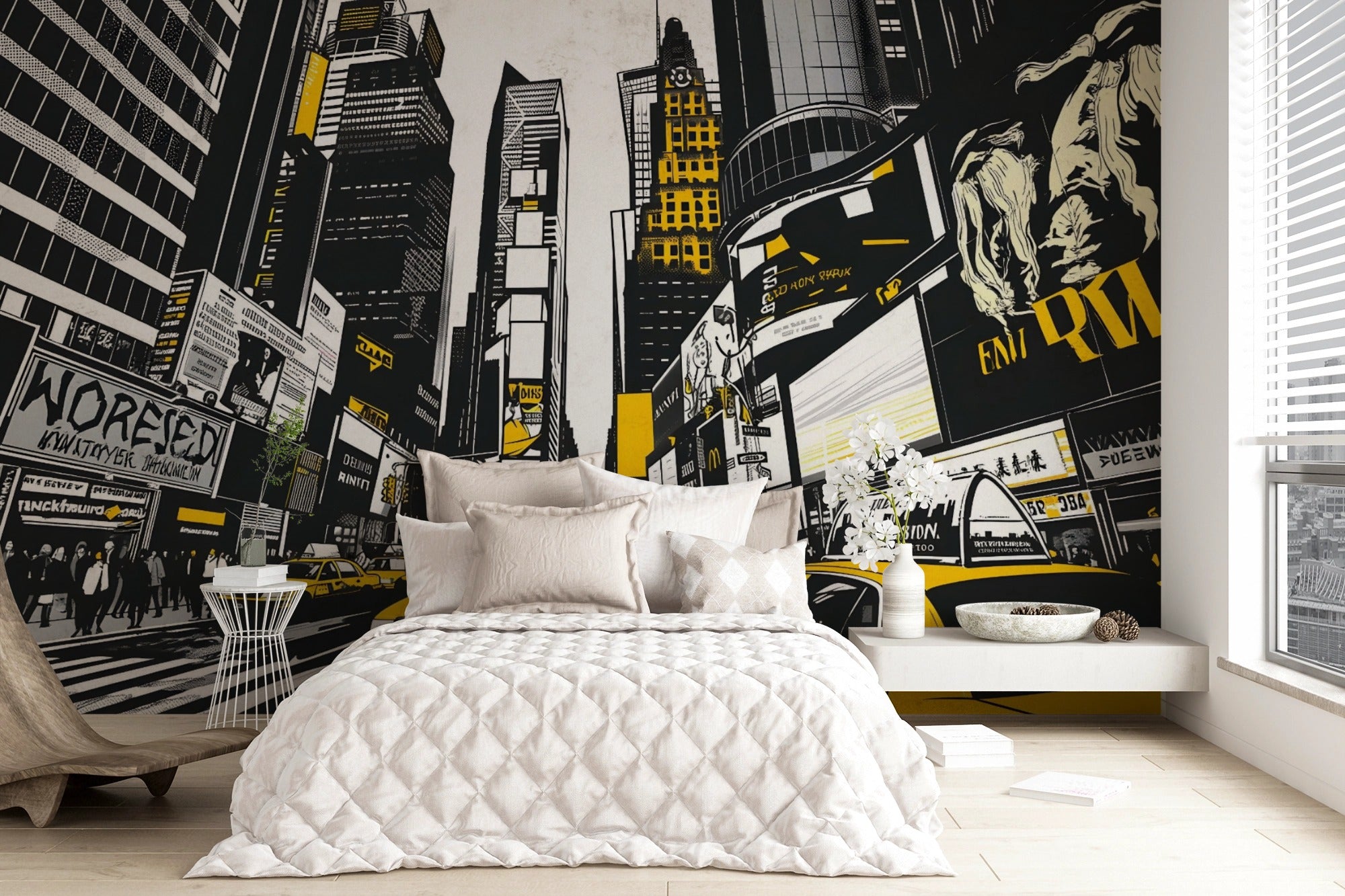 Times Square Pop Art: Urban Illustration with Iconic NYC Style