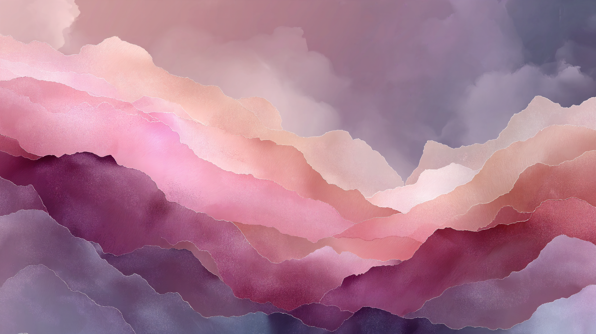 Blush Amethyst Horizon Wall Mural